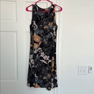 Neutral Floral Sleeveless Dress